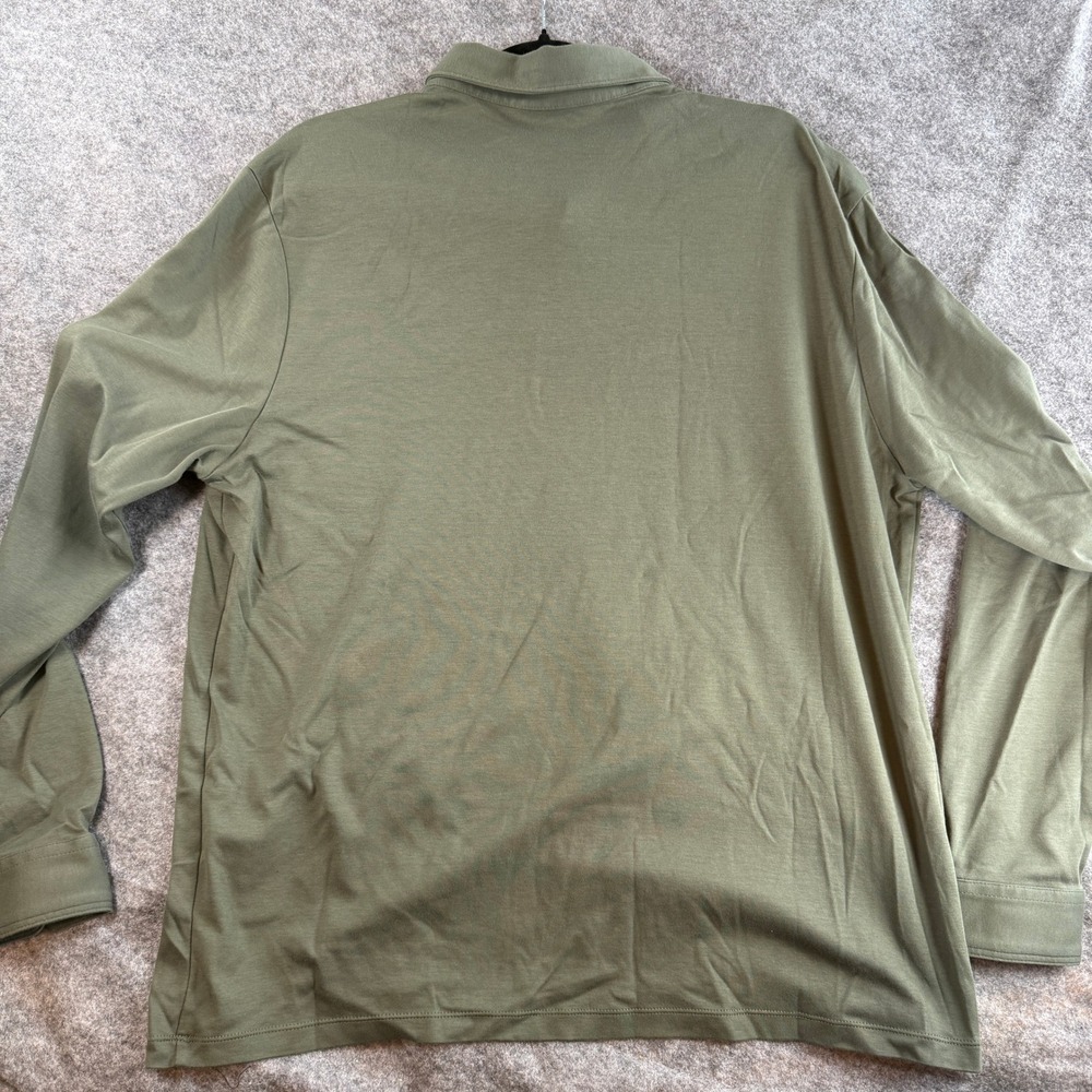 Charles Tyrwhitt Polo Shirt Women XL Green Long Sleeve Button Cuff Jersey - Picture 9 of 16